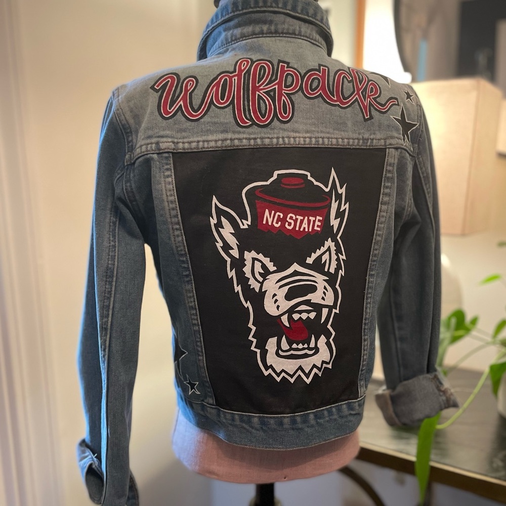 North Carolina State University - NC State Custom denim Wolfpack jean jacket